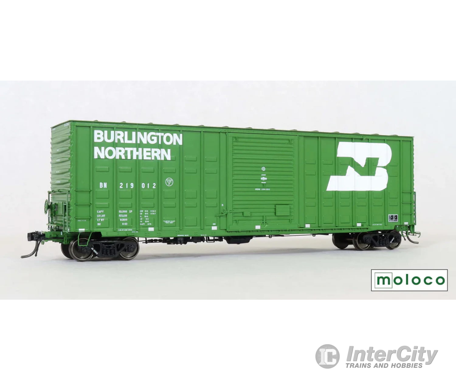 Moloco HO 60019-05 ACF 50’ Hicube Waffle 10-6 YSD - Burlington Northern BN 219055 Freight Cars