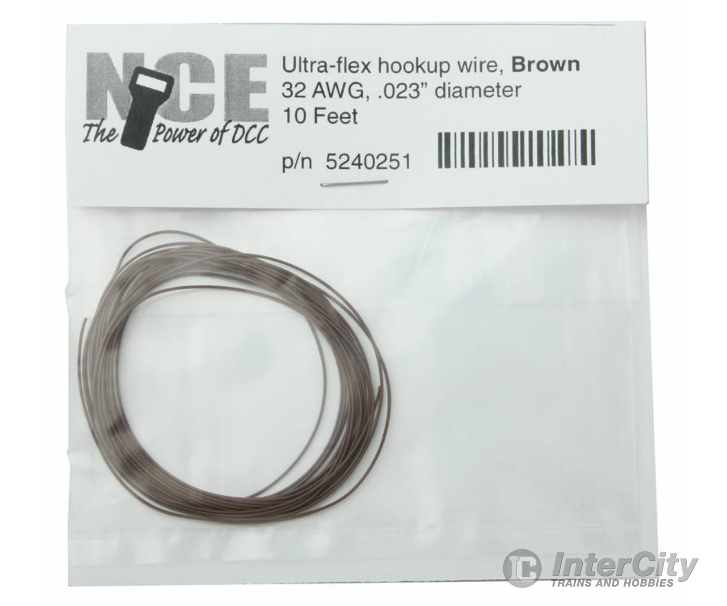 Nce 251 Ultraflex Hook - Up 32Awg.023 Diameter Wire - - Brown 10’ 3.05M Dcc Accessories