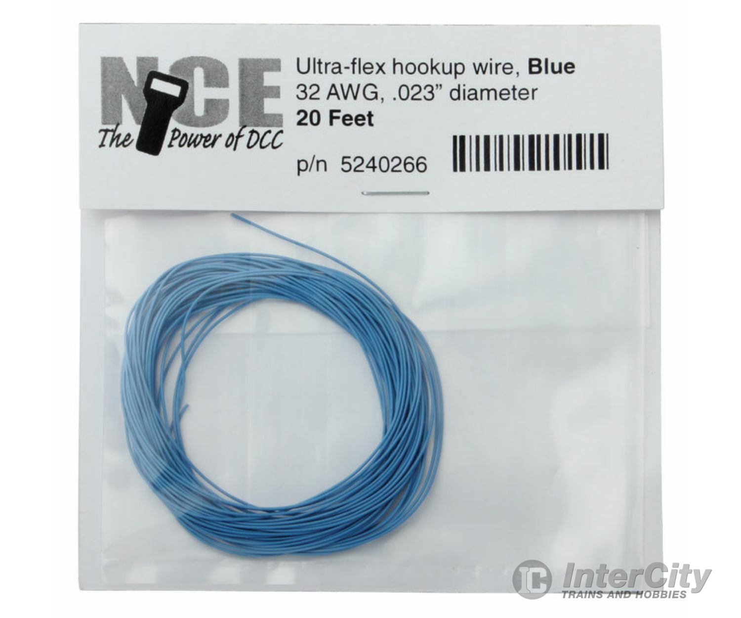 Nce 266 Ultraflex Hook - Up 32Awg.023 Diameter Wire - - Blue 20’ 6.09M Dcc Accessories