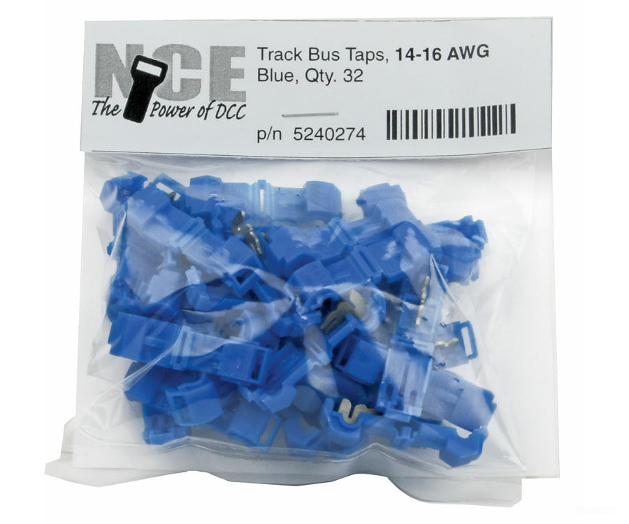 Nce 274 Track Bus Taps - - Blue Pkg(32) Dcc Accessories