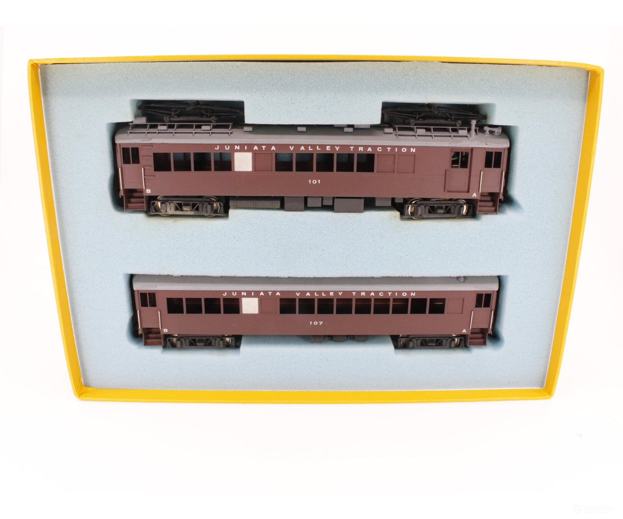 Other Ho Coach & Trailer Passenger Car Set (Painted As Juniata Valley Transit) 101 107 Cars