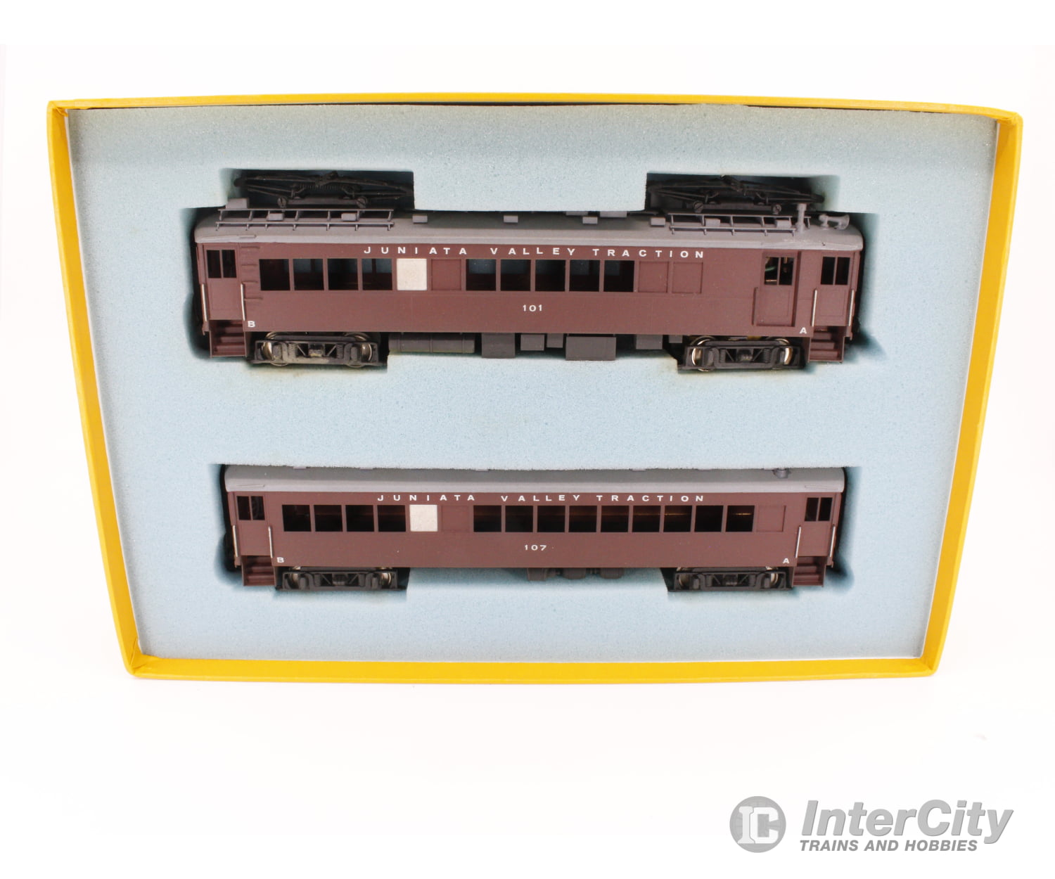 Other Ho Coach & Trailer Passenger Car Set (Painted As Juniata Valley Transit) 101 107 Cars
