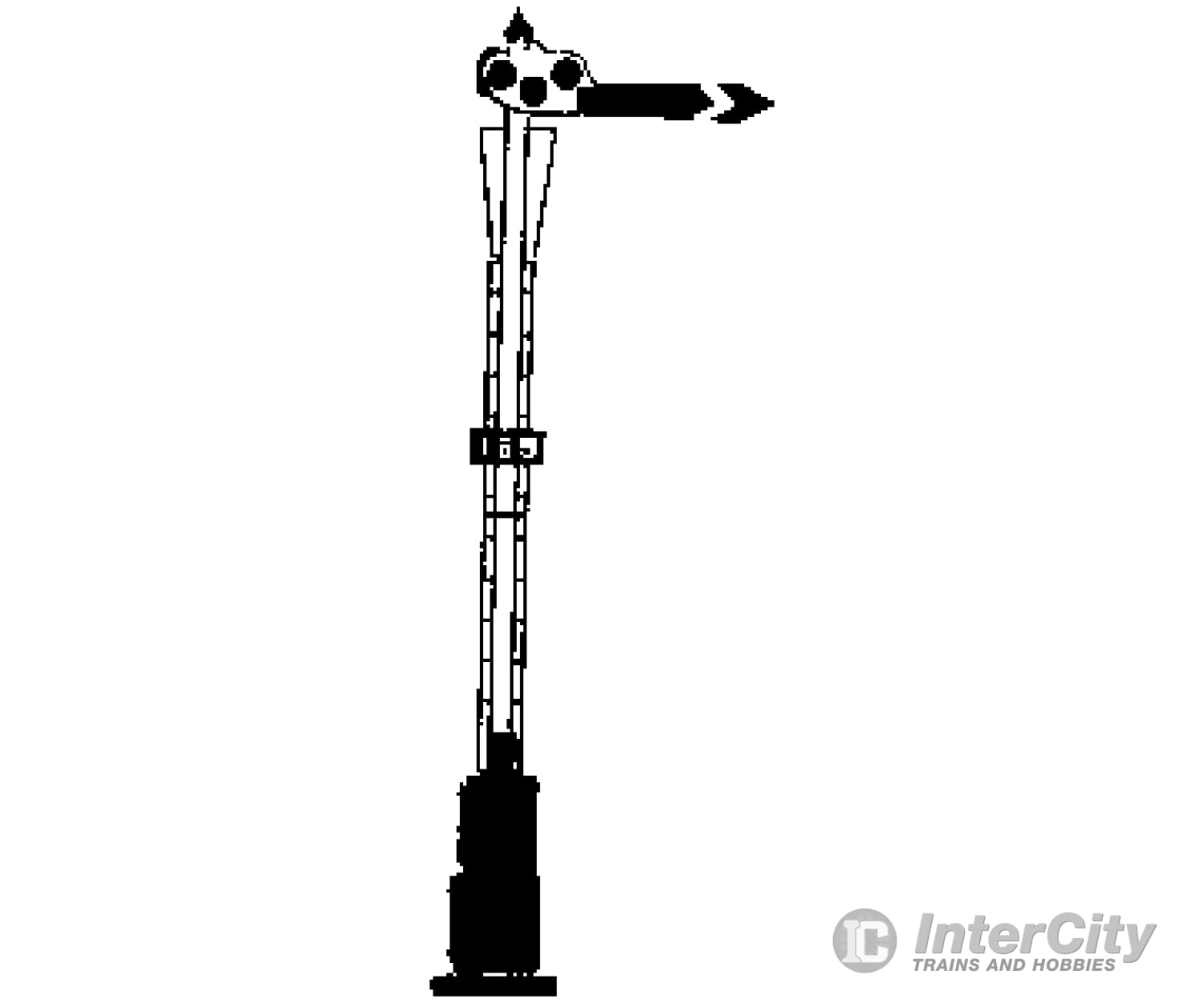 Nj International Ho 1000 Semaphores -- 3-Light Upper Quadrant W/Operating Coil Signals & Catenary