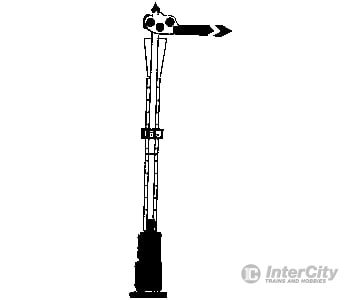 Nj International Ho 1000 Semaphores -- 3-Light Upper Quadrant W/Operating Coil Signals & Catenary