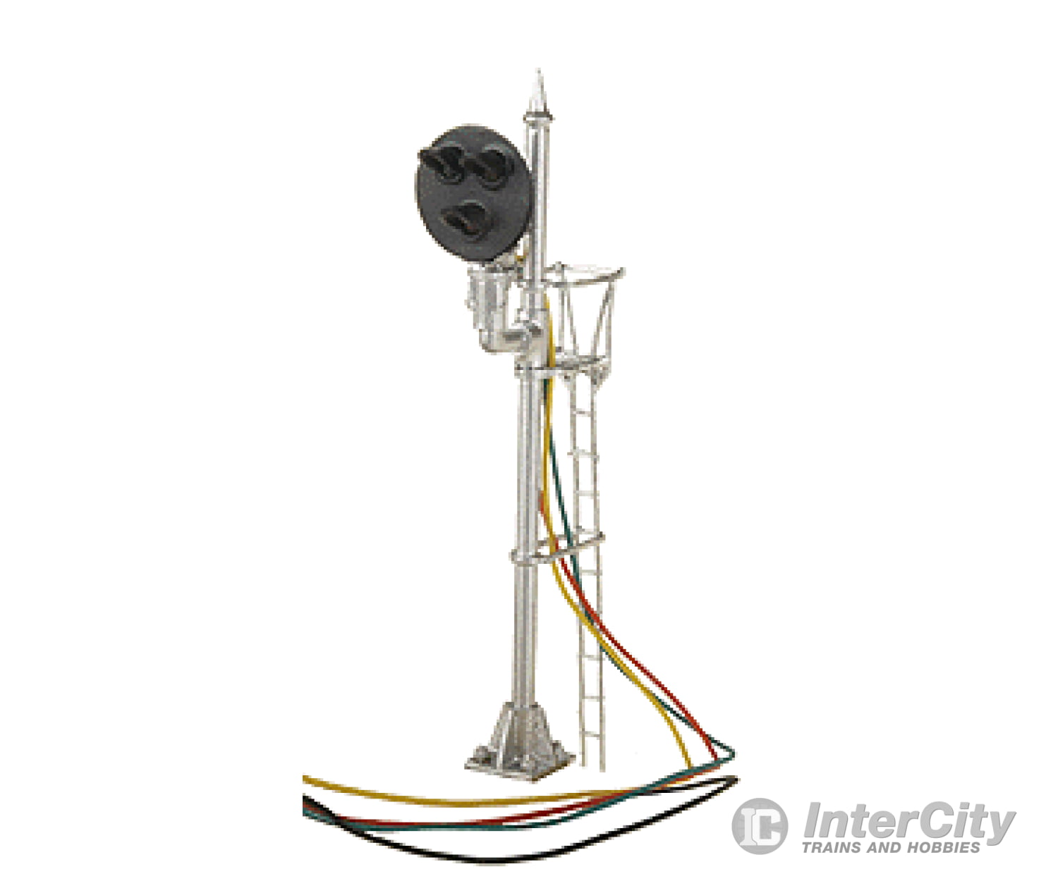 Nj International Ho 1053 G-Type Signal -- Single-Head 3-Light W/Leds Signals & Catenary