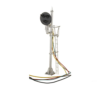 Nj International Ho 1053 G-Type Signal -- Single-Head 3-Light W/Leds Signals & Catenary