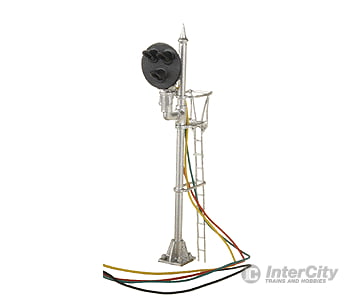 Nj International Ho 1053 G-Type Signal -- Single-Head 3-Light W/Leds Signals & Catenary