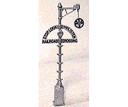 Nj International Ho 1180 Grade Crossing Signals -- Wig-Wag W/Stop Look & Listen Sign Pkg(2 -