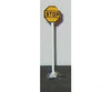 Nj International N 2250 Railroad Stop Sign -- Painted Brass (Yellow Black) Pkg(2) Signals & Catenary
