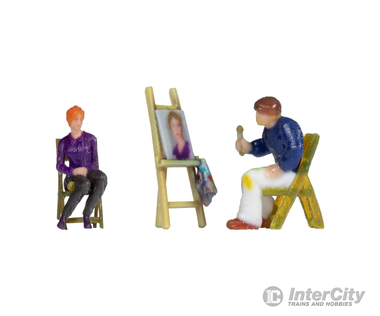 Noch 10415 HO Painter with Model and Easel Figures