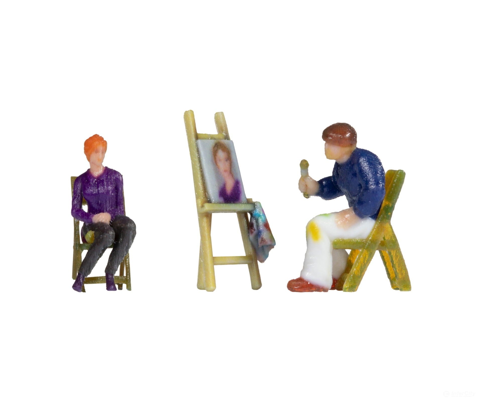 Noch 10415 HO Painter with Model and Easel Figures