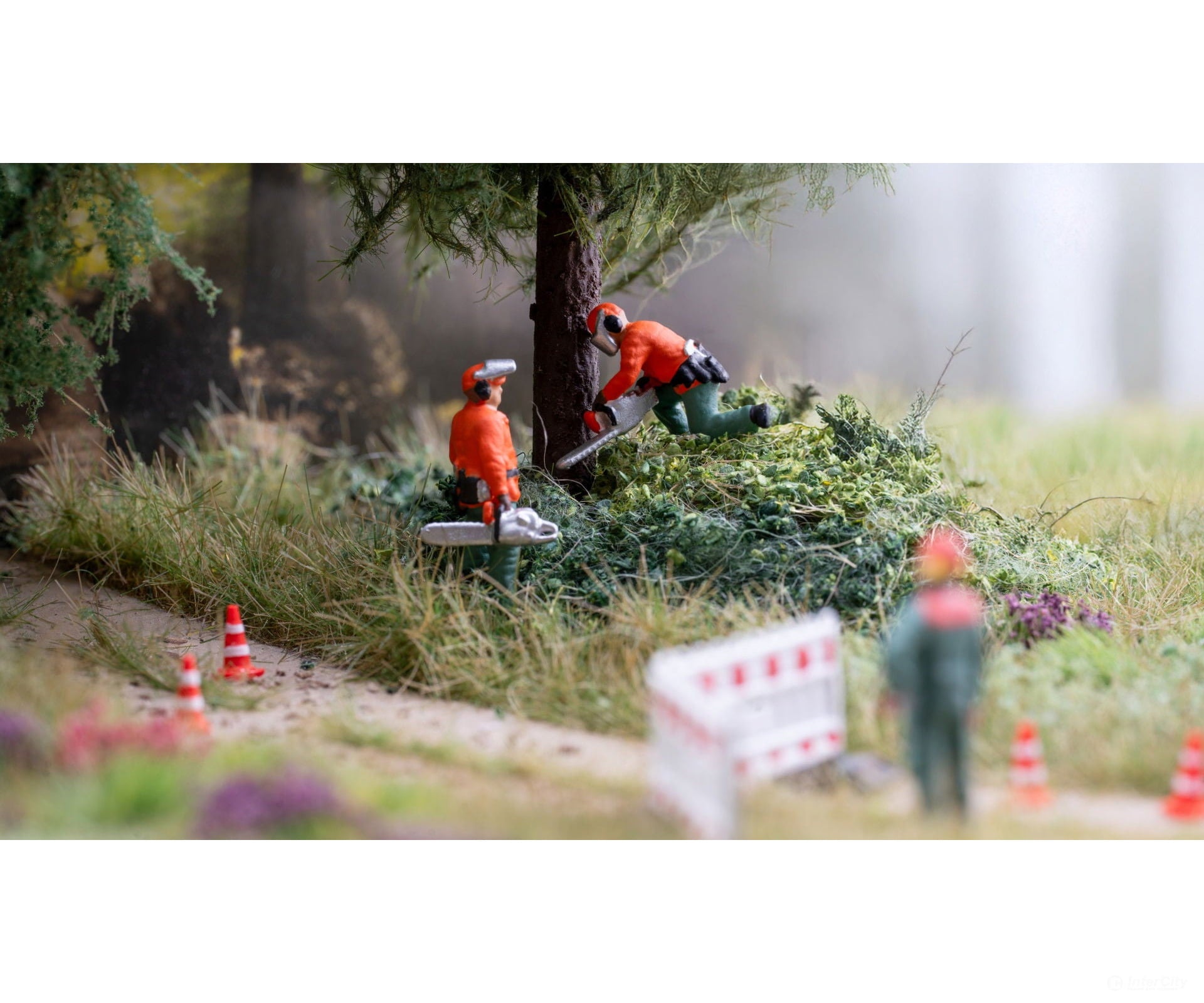 Noch 12845 HO Sound-Szene BaumfÃ¤llarbeiten Figures