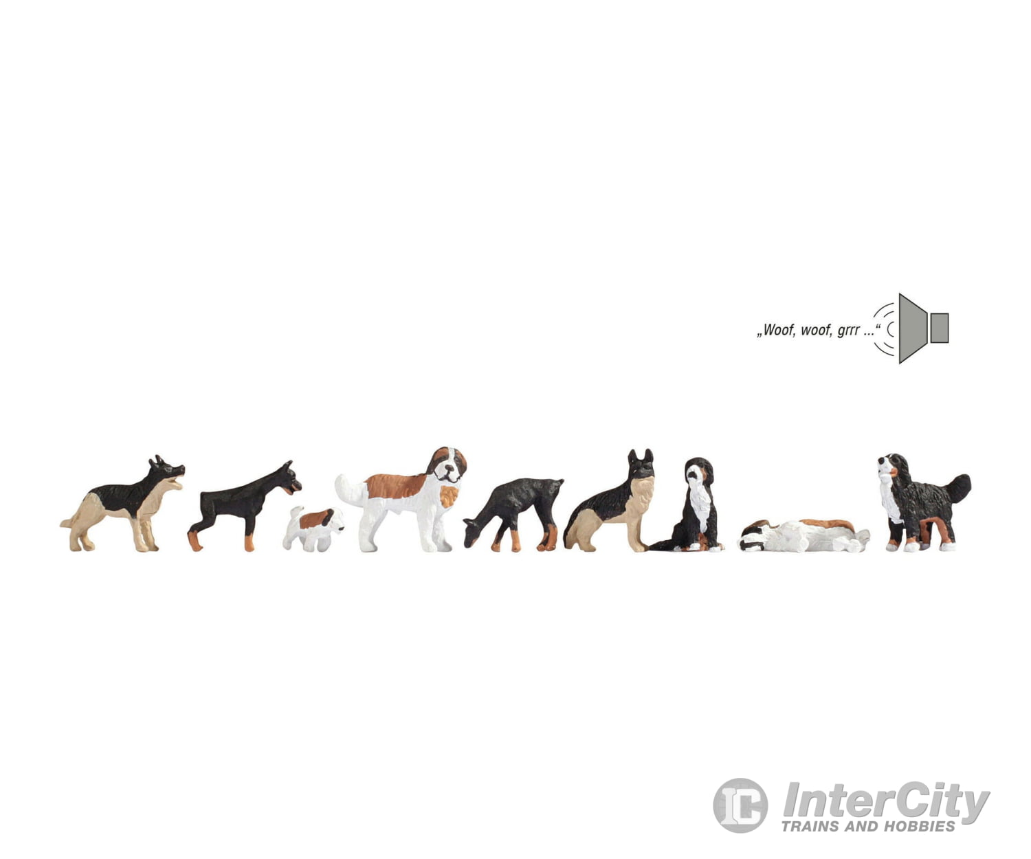 Noch 12852 HO Dogs Figures