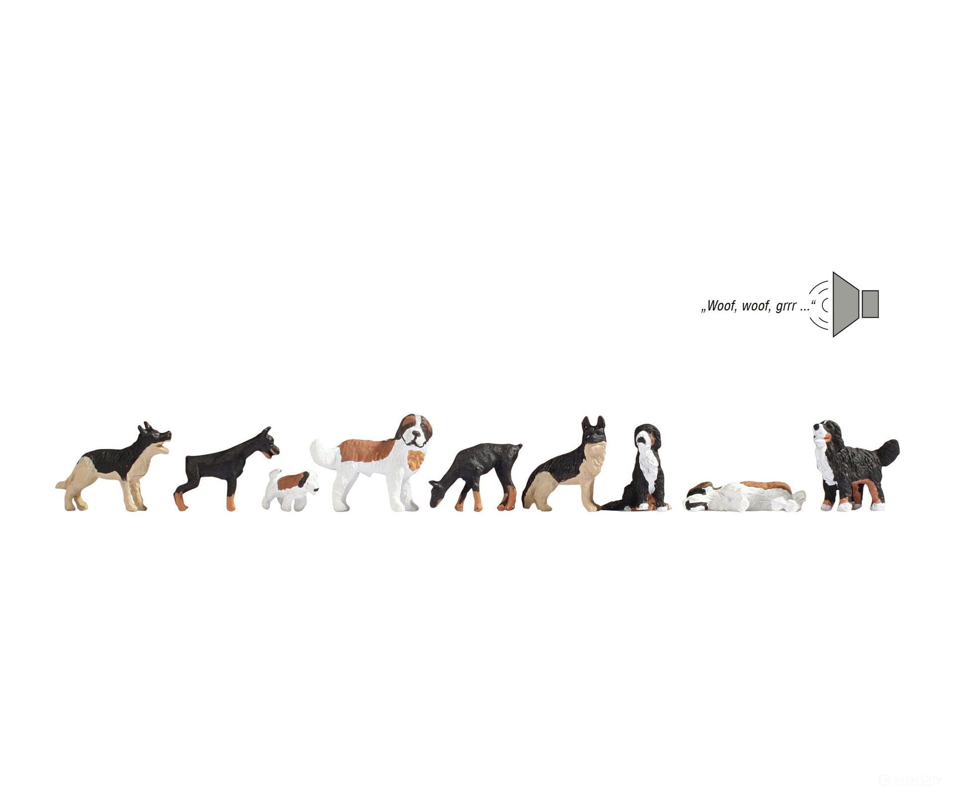 Noch 12852 HO Dogs Figures