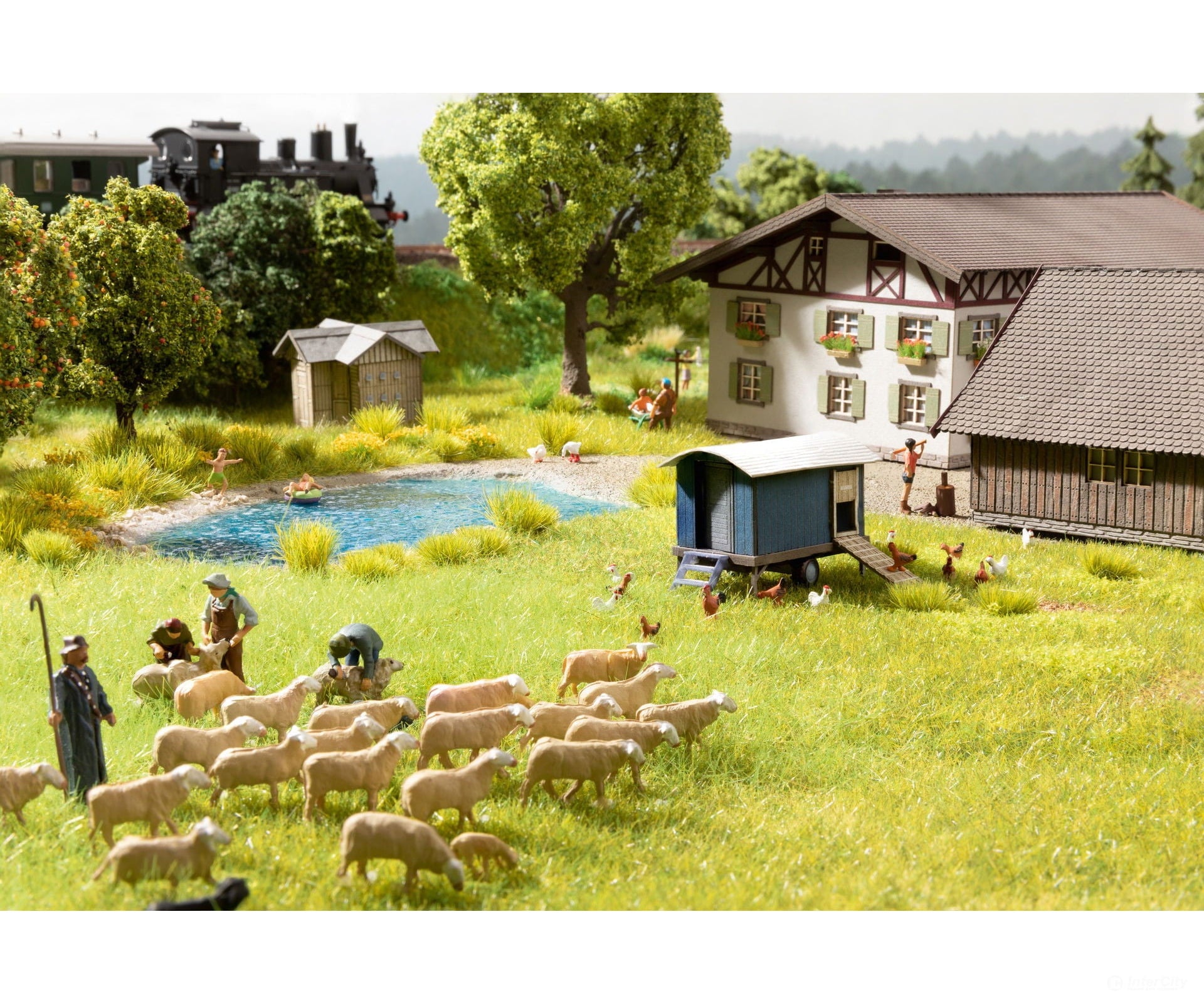 Noch 12854 HO Flock of sheep Figures