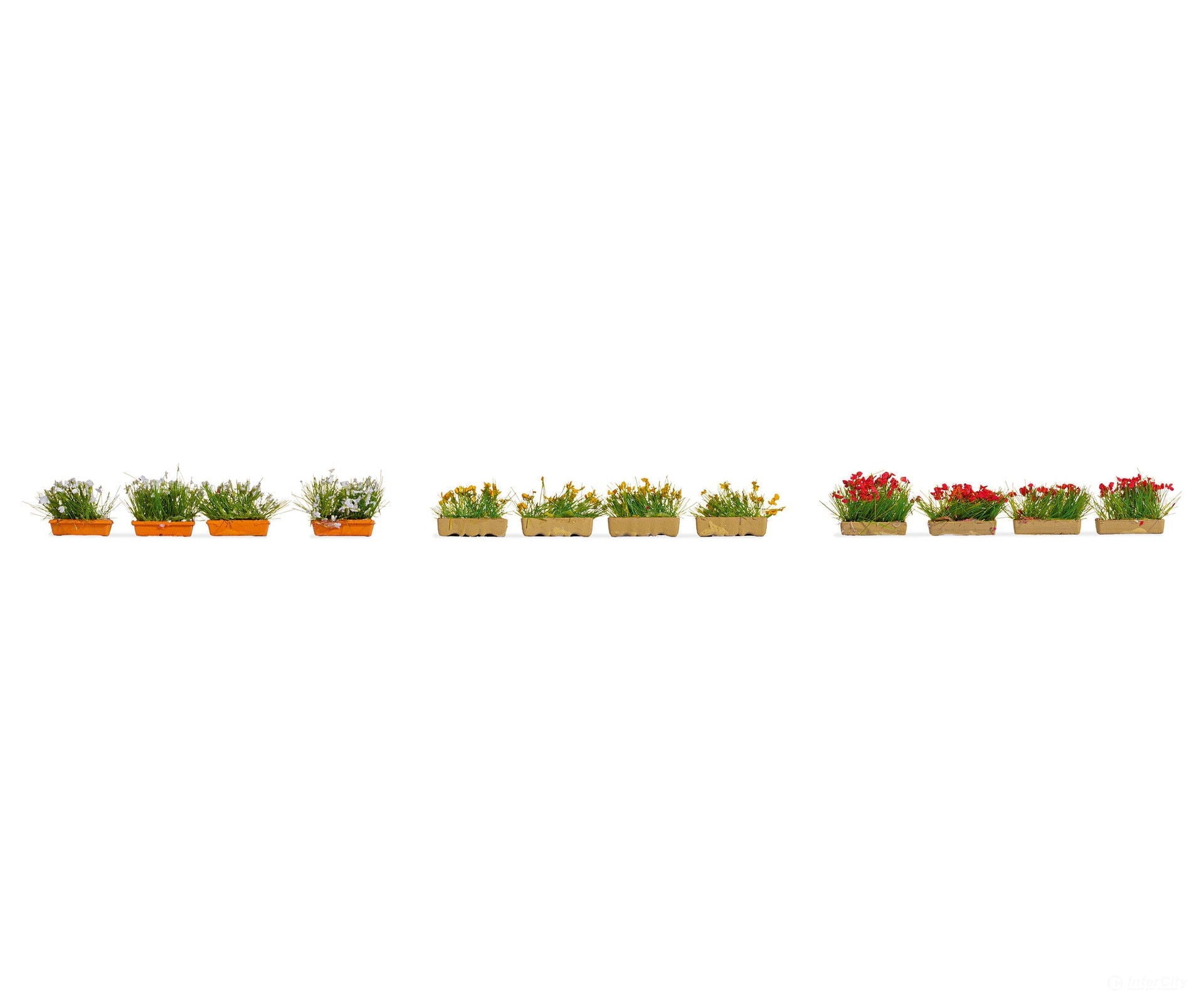 Noch 14009 HO Flower Boxes Trees & Vegetation