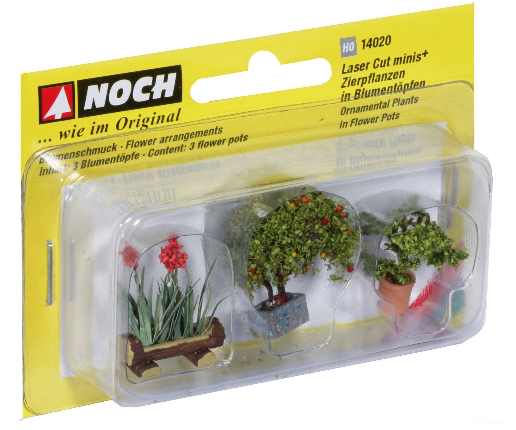 Noch 14020 HO Ornamental Plants in Flowerpots Trees & Vegetation