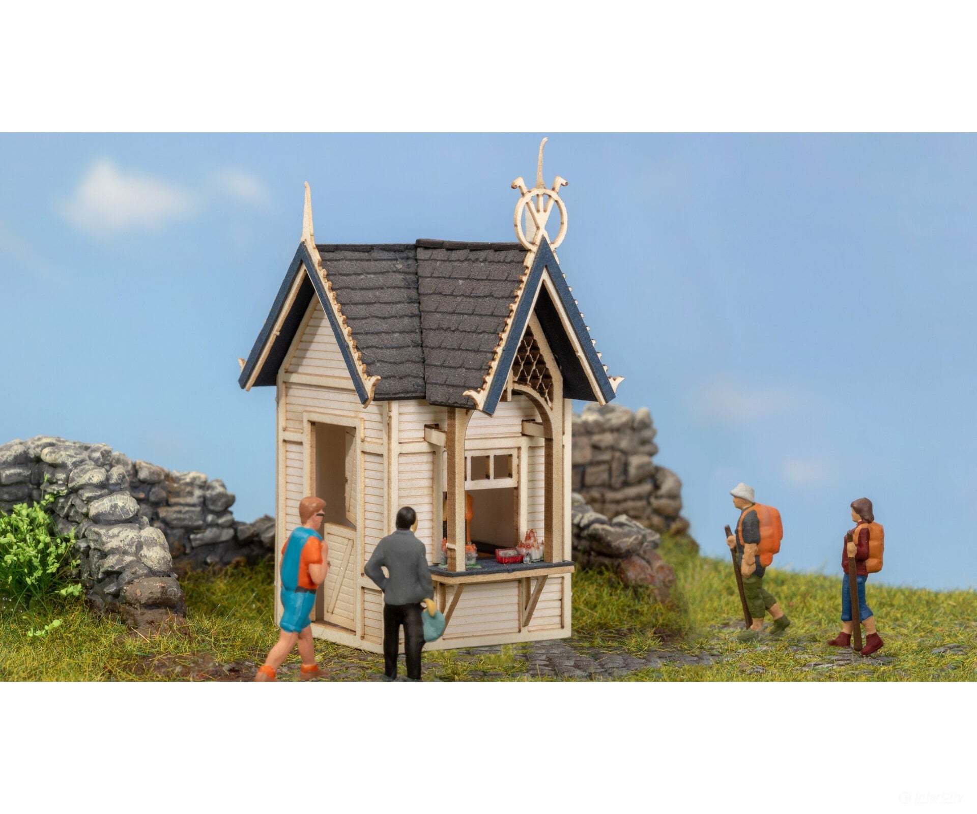 Noch 14383 HO Souvenir Stall Scenery Details
