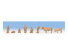 Noch 14394 HO Christmas Market Nativity Scene with Wood Look Figures Scenery Details