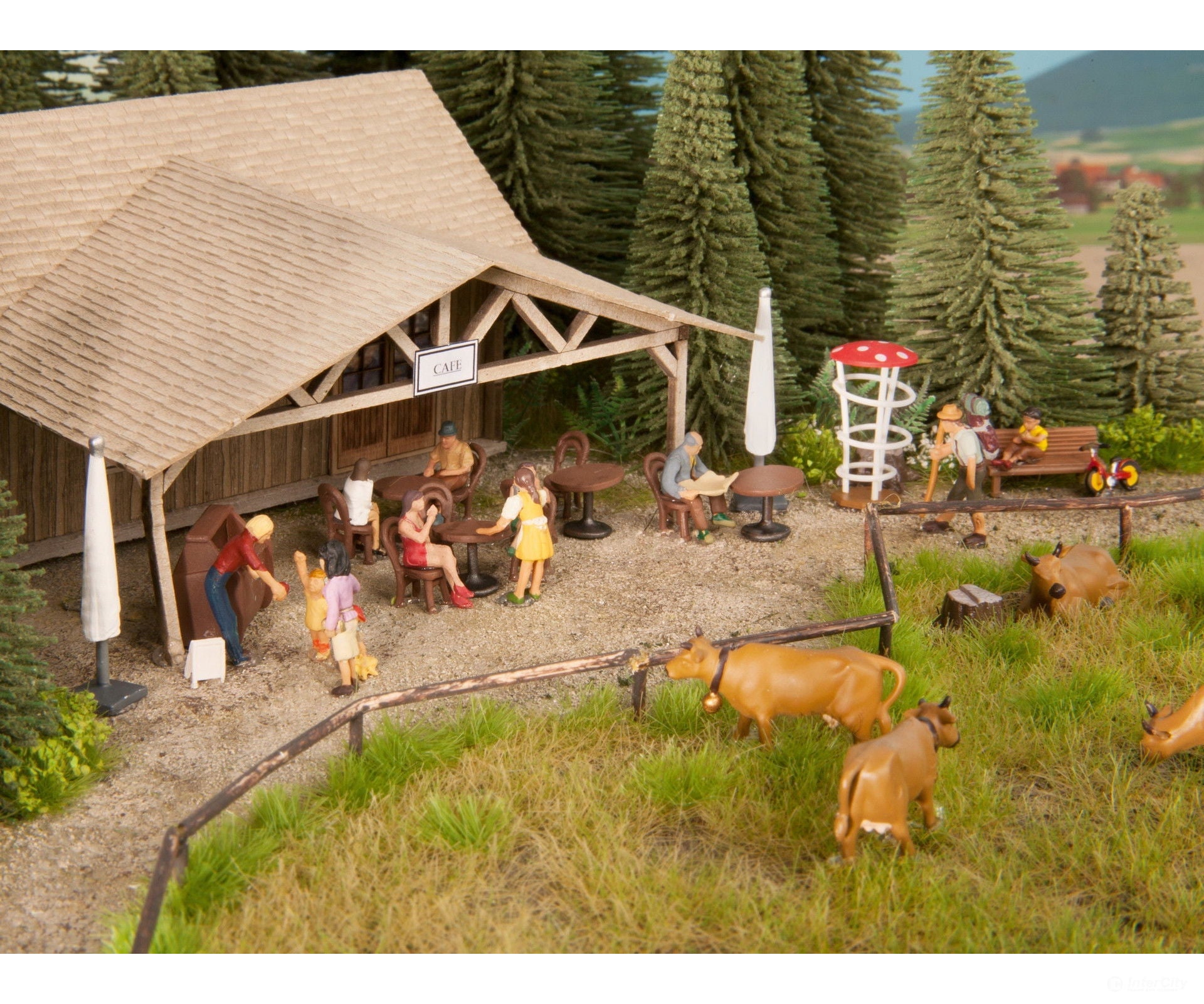 Noch 14824 HO Coffee Shop Scenery Details