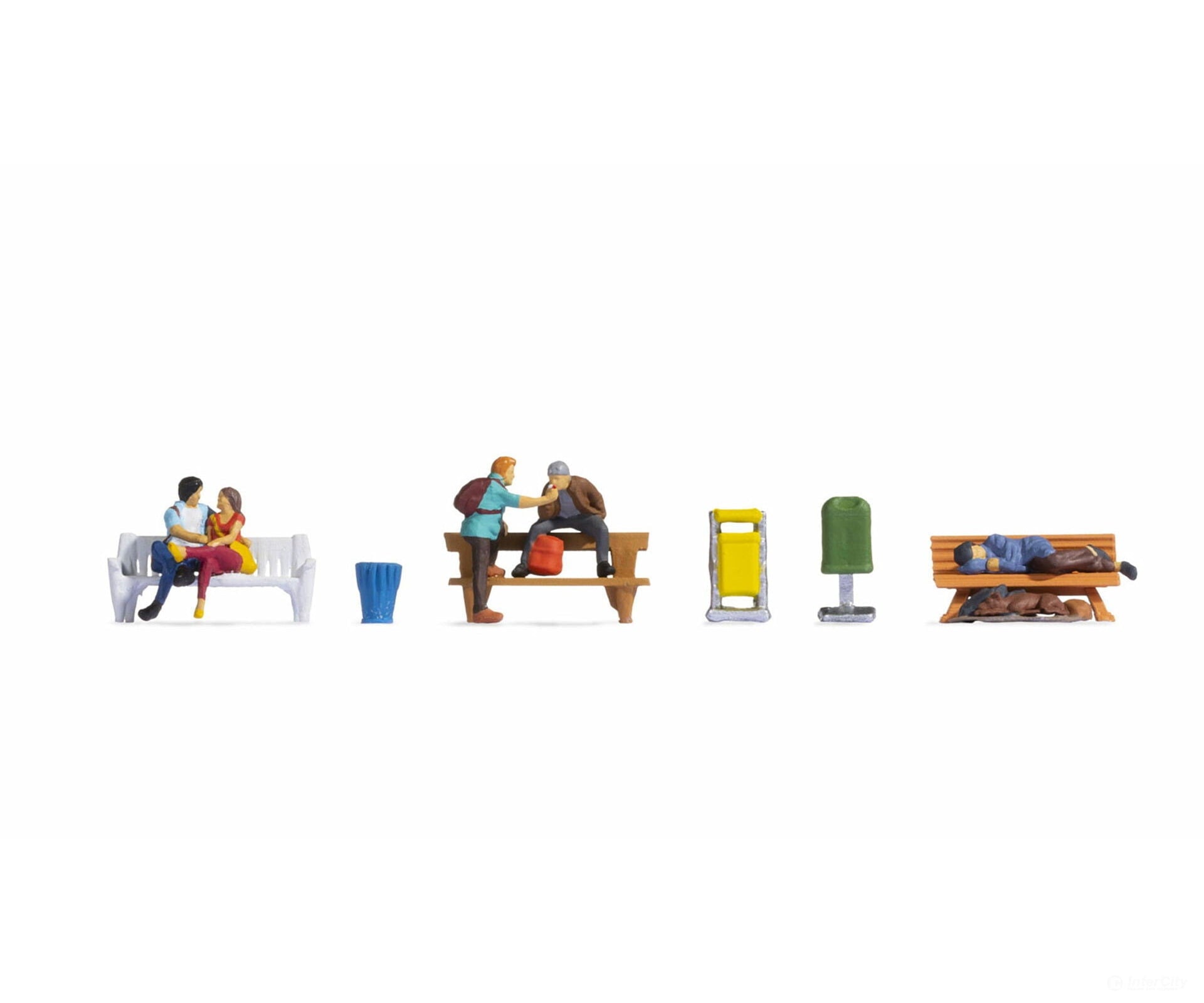 Noch 15238 HO People on Benches Figures