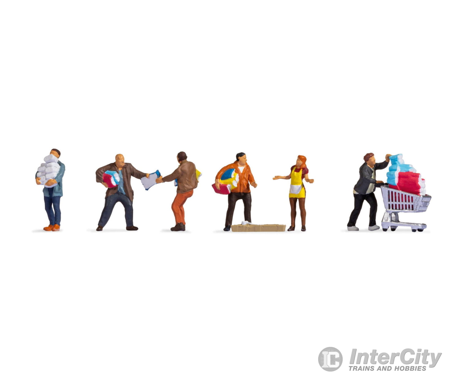 Noch 15519 HO People Panic Buying Figures