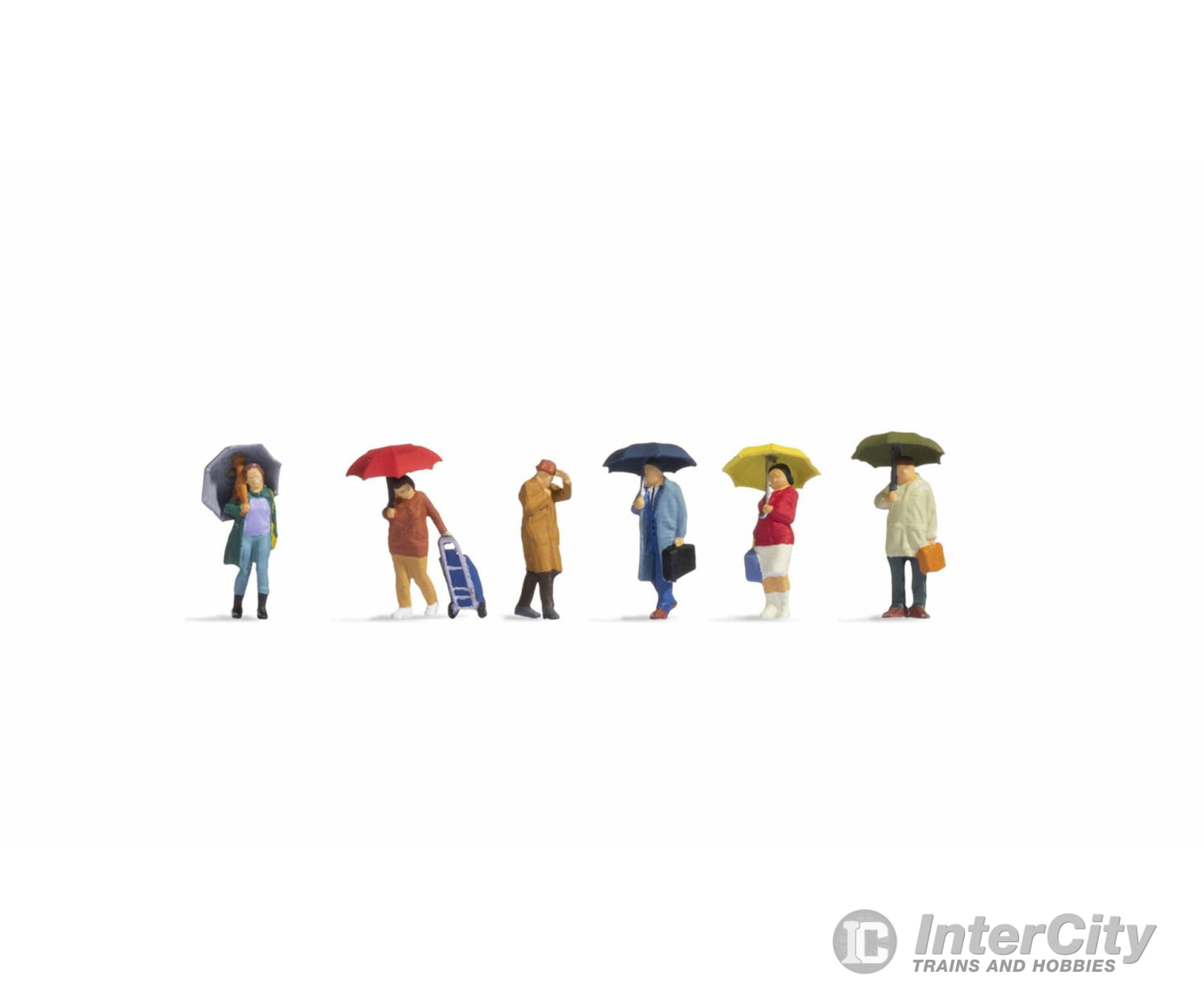 Noch 15523 HO People in the Rain Figures