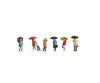Noch 15523 HO People in the Rain Figures