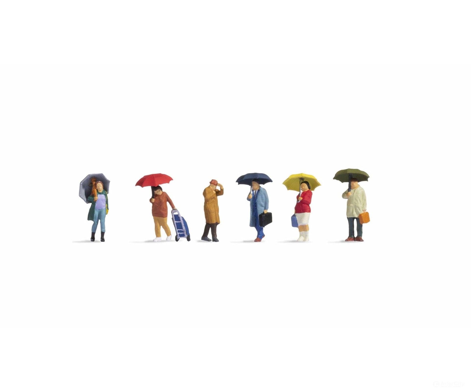 Noch 15523 HO People in the Rain Figures