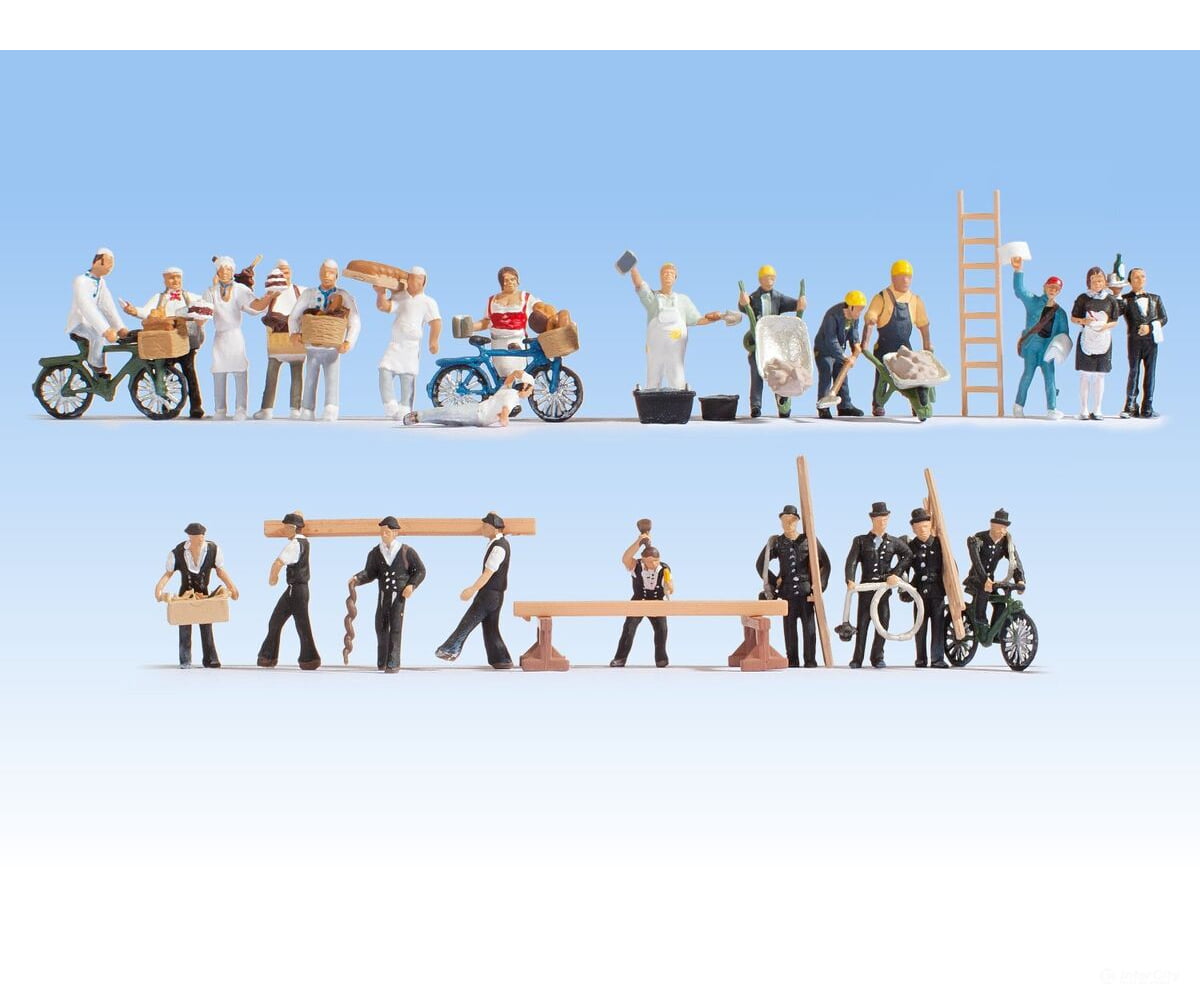 Noch 16047 HO At Work (24 Figures) Figures