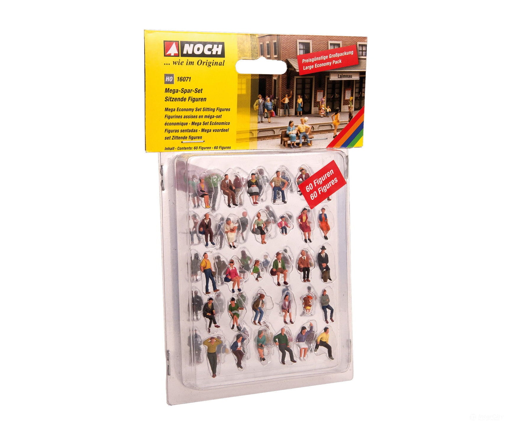 Noch 16071 HO Mega Economy Figures Set ’Sitting People’ Figures
