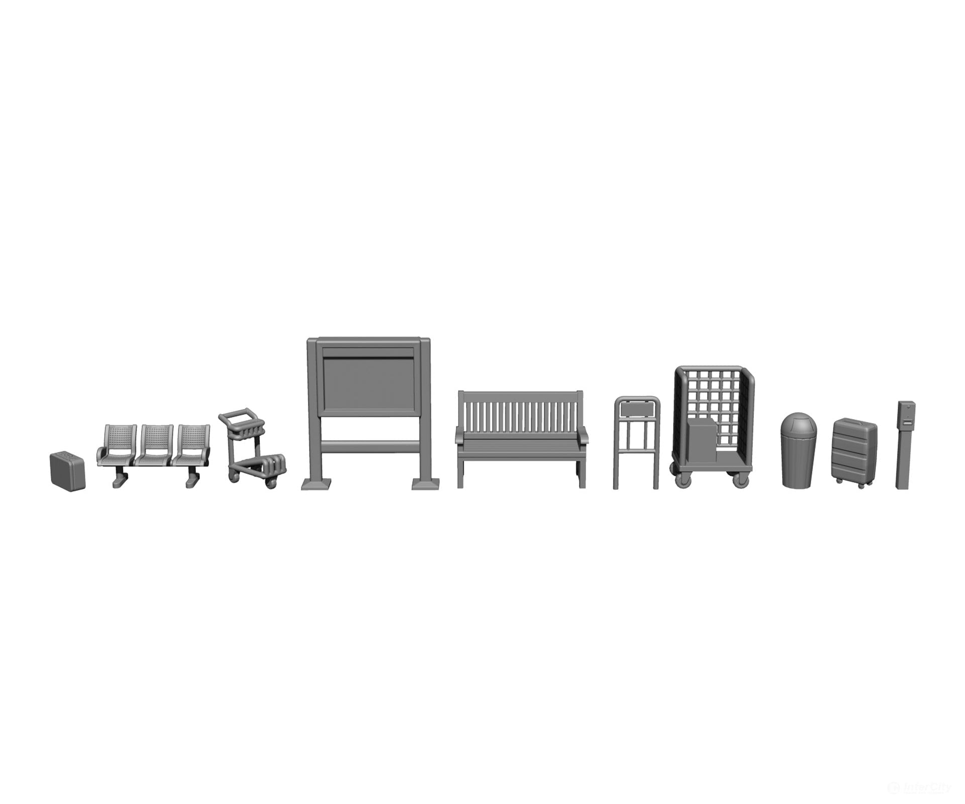 Noch 16401 HO 3D Kit Station & Platform Figures