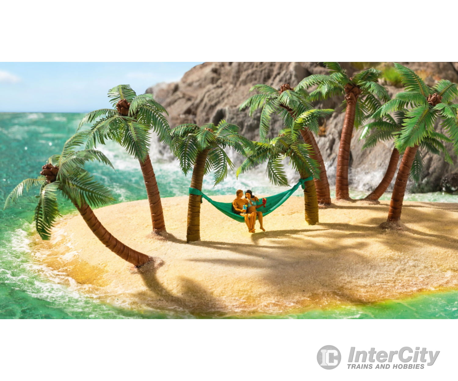 Noch 21772 HO micro-motion Palms with Hammock Trees & Vegetation