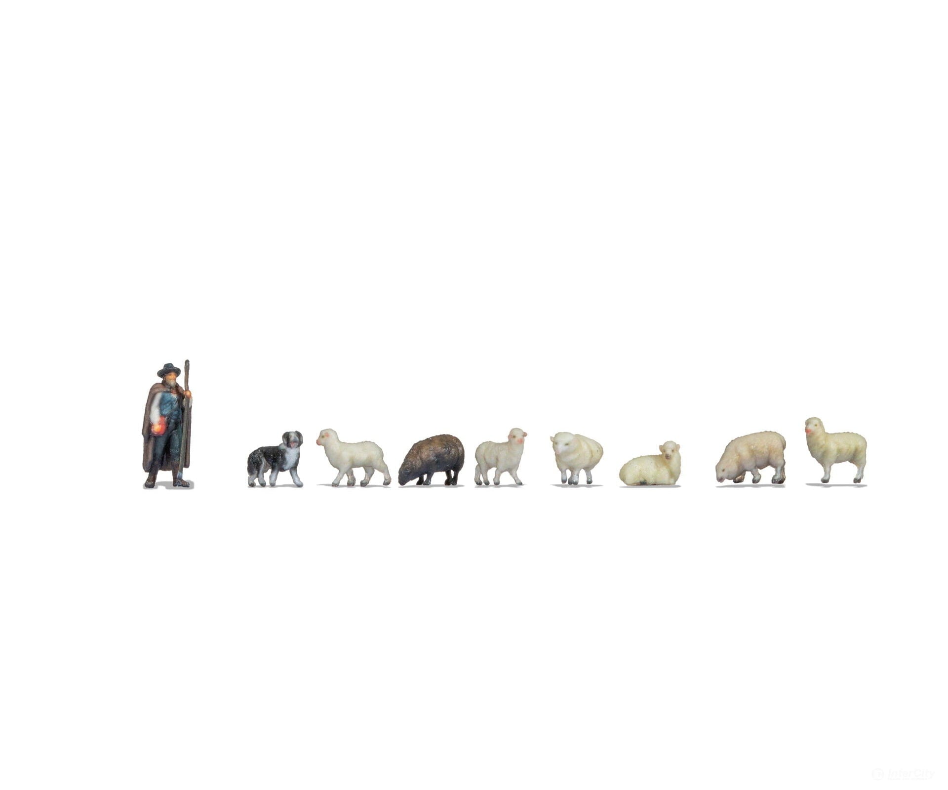 Noch 35740 N Sheep and Shepherd Figures