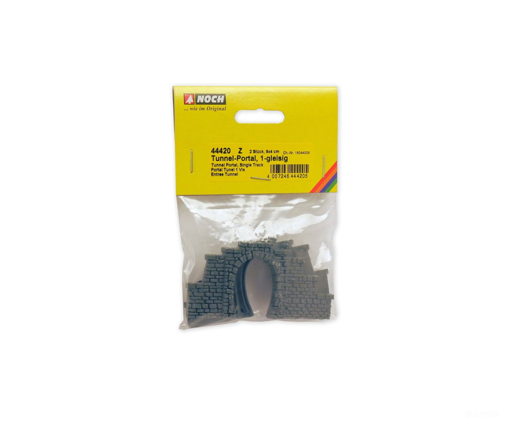 Noch 44420 Z Tunnel Portal Single Track 2 pcs. 9 x 4 cm (Standard) Tunnels & Bridges