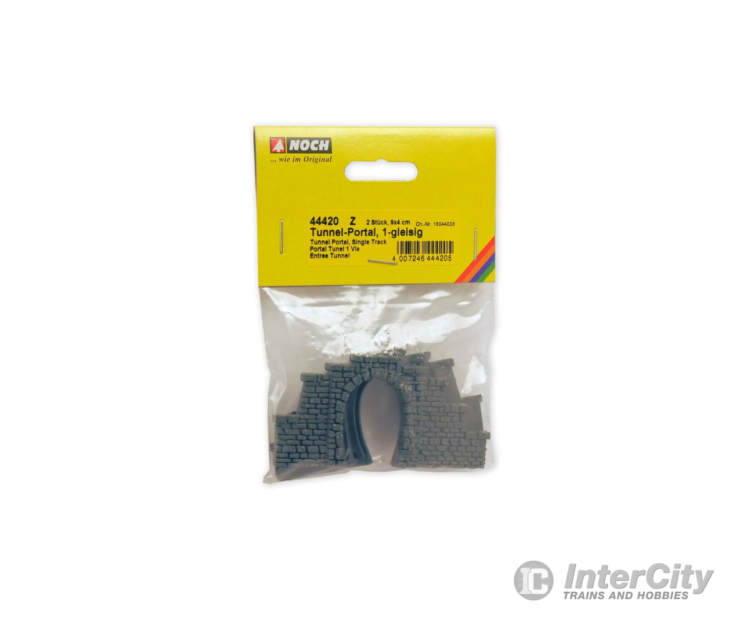 Noch 44420 Z Tunnel Portal Single Track 2 pcs. 9 x 4 cm (Standard) Tunnels & Bridges