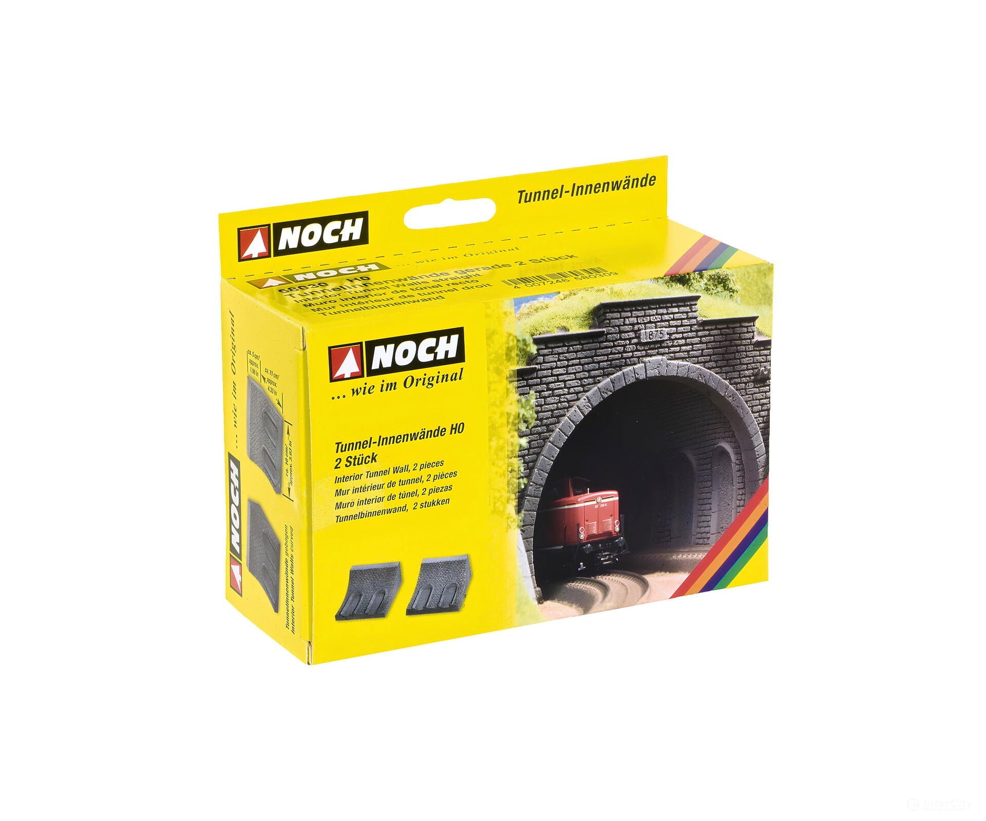 Noch 58030 hoe HO H0m Interior Tunnel Wall Straight Tunnels & Bridges