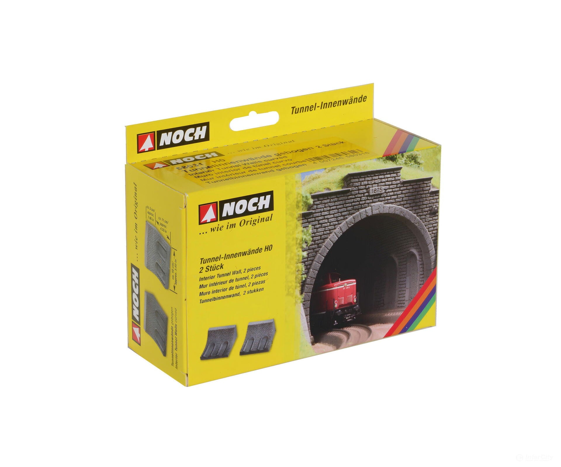 Noch 58031 hoe HO H0m Interior Tunnel Wall Curved Tunnels & Bridges