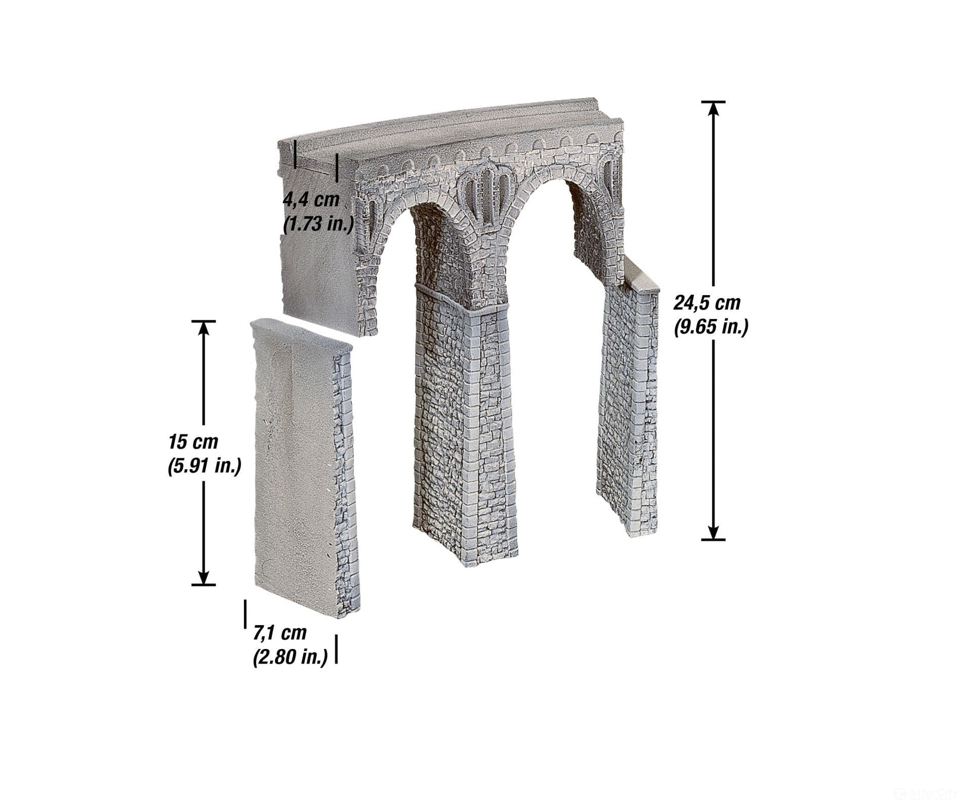 Noch 58664 HO Quarrystone Viaduct curved Tunnels & Bridges