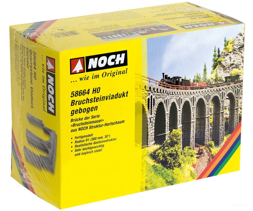 Noch 58664 HO Quarrystone Viaduct curved Tunnels & Bridges