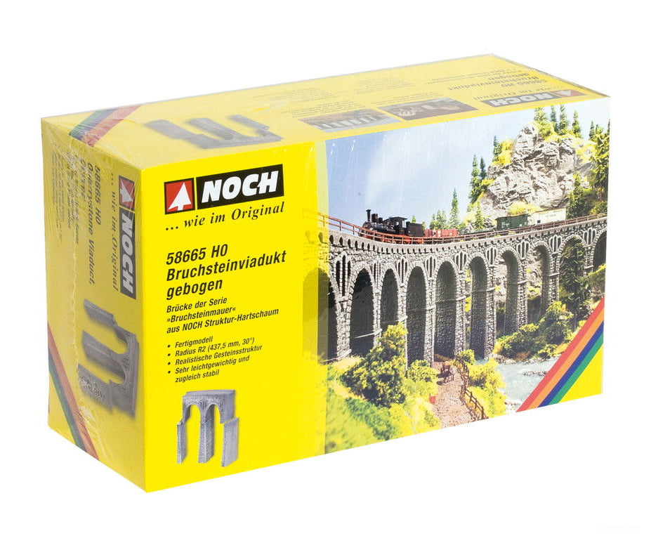 Noch 58665 HO Quarrystone Viaduct curved Tunnels & Bridges