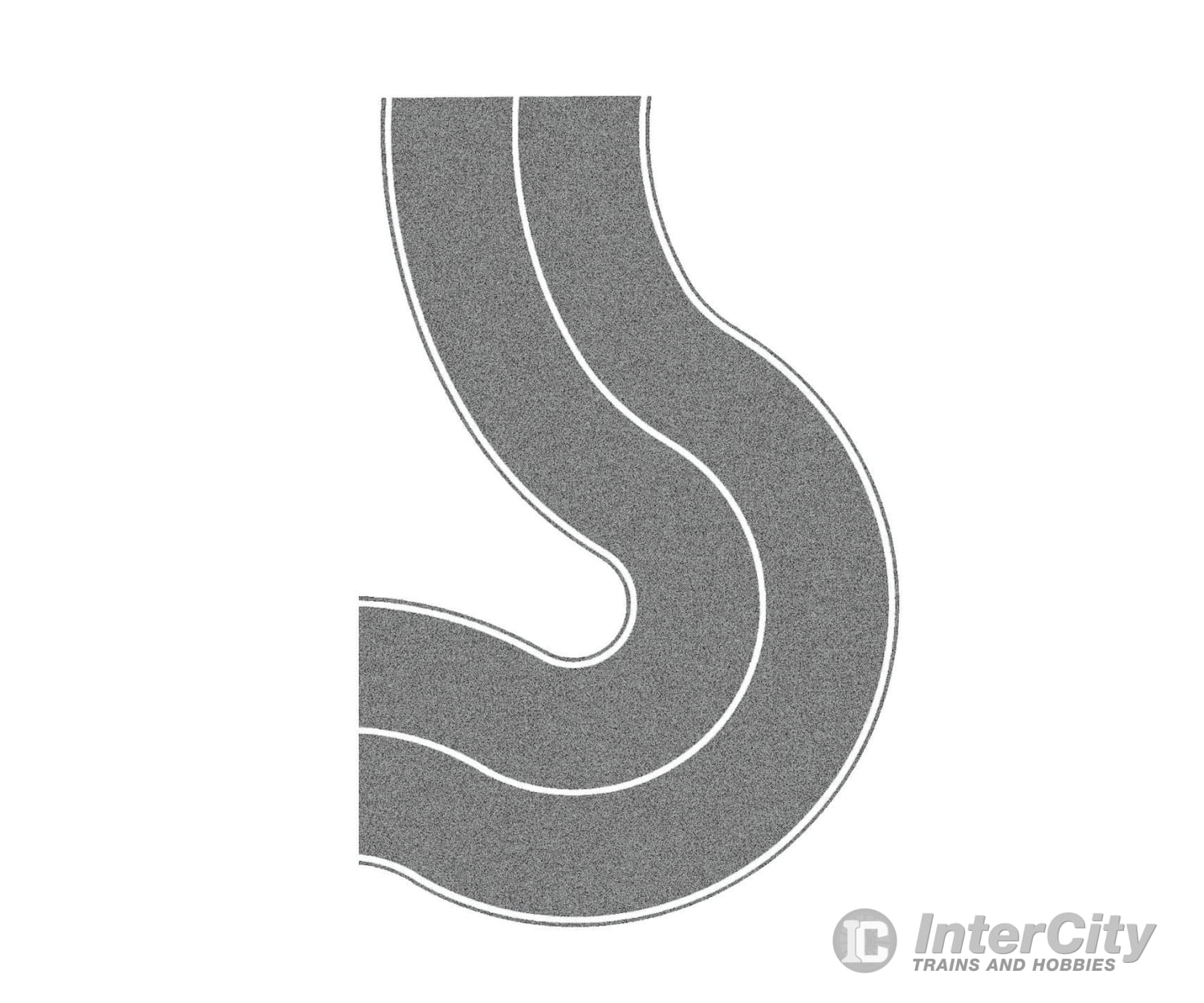 Noch 60704 HO Main Road Universal Curve Grey Roads and Streets