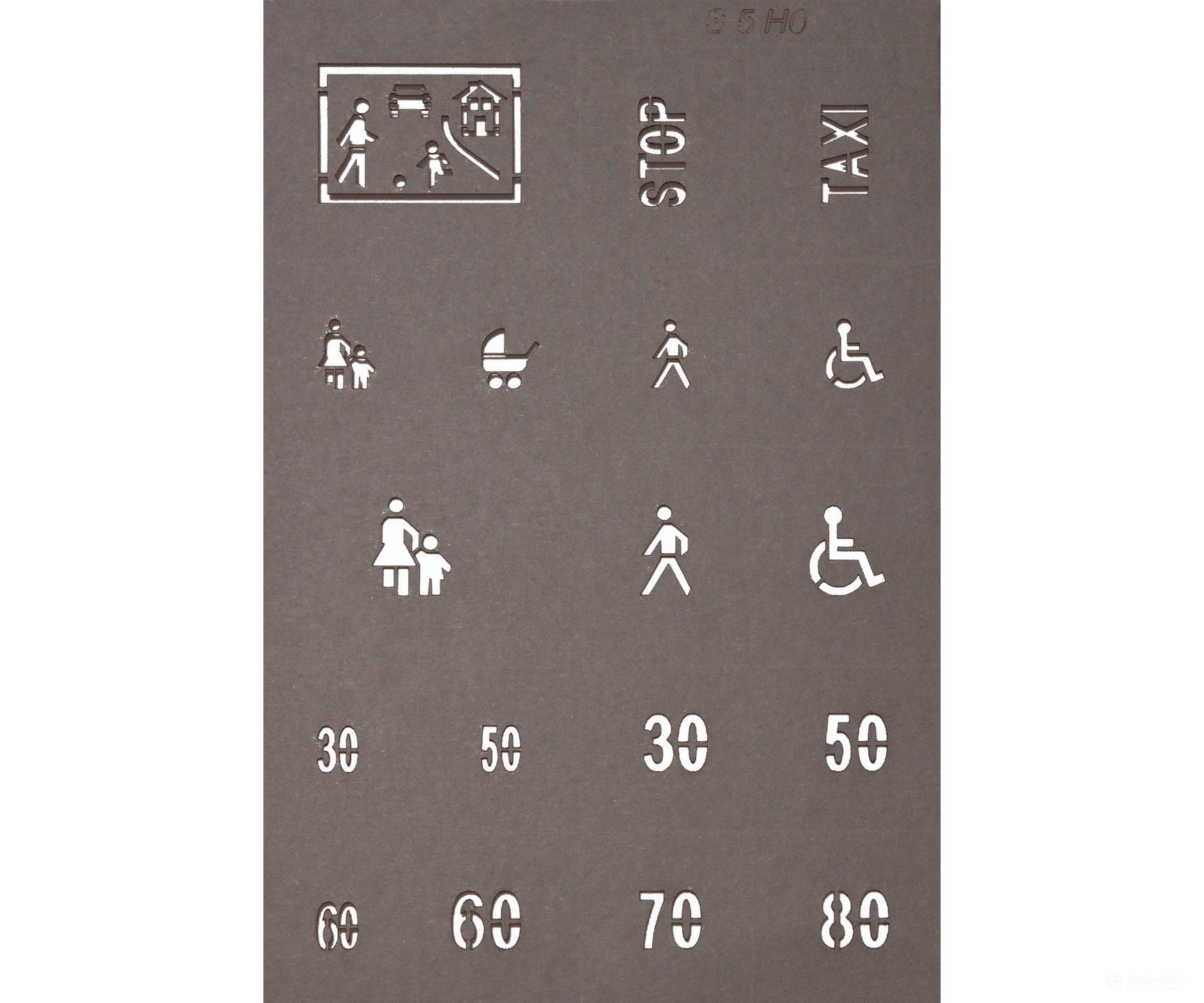 Noch 60745 HO Road Marking Stencils Roads and Streets