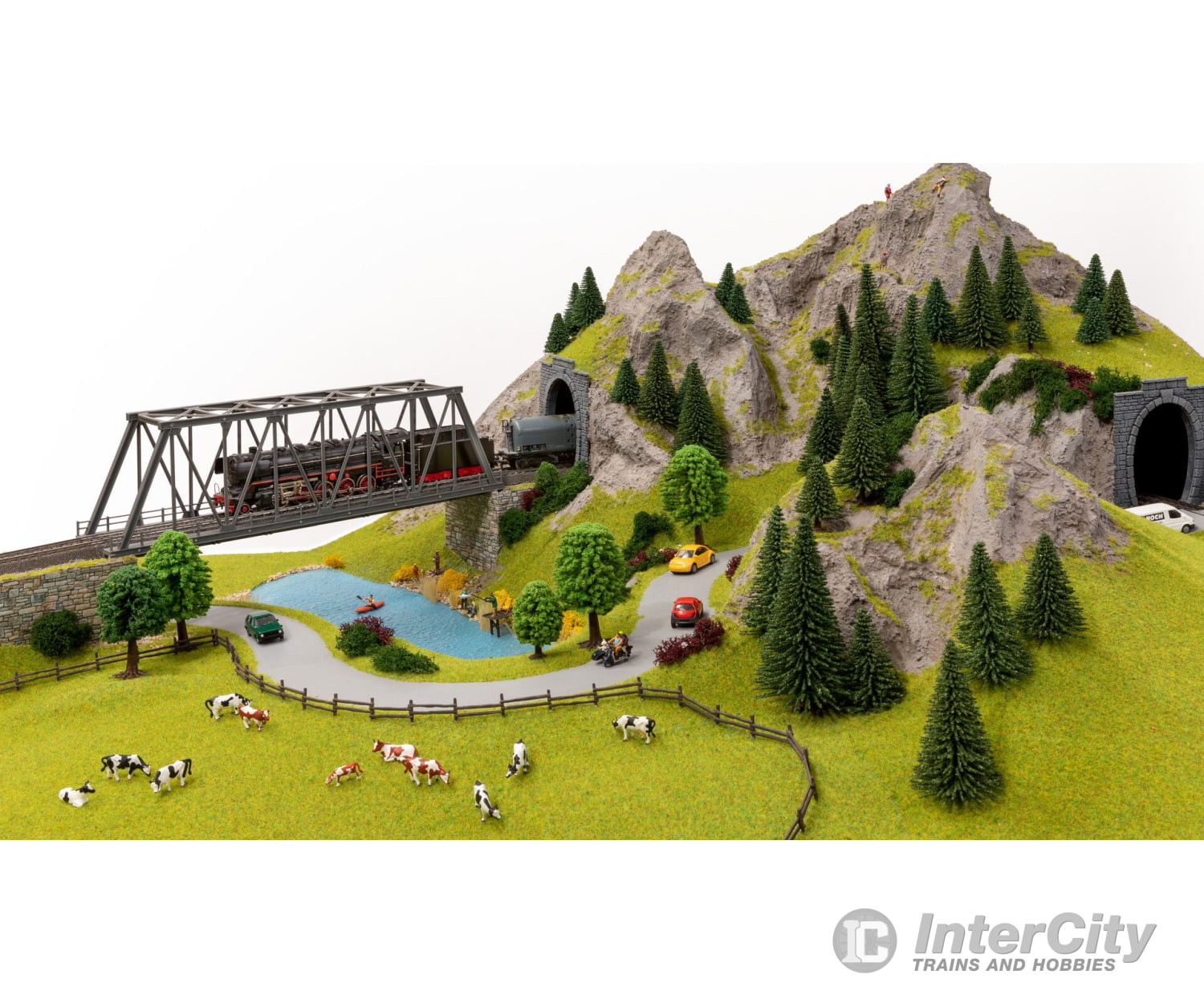 Noch 60804 HO Starter Set Model Railway Layout Construction Landform Building