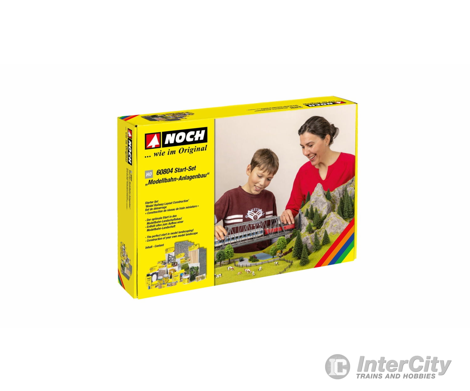 Noch 60804 HO Starter Set Model Railway Layout Construction Landform Building