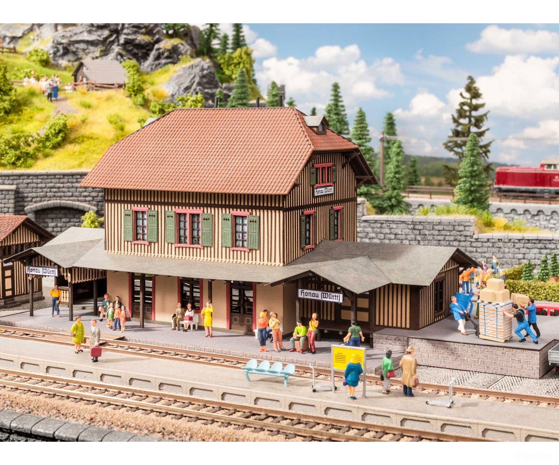 Noch 66007 HO Station ’honau’ Structures