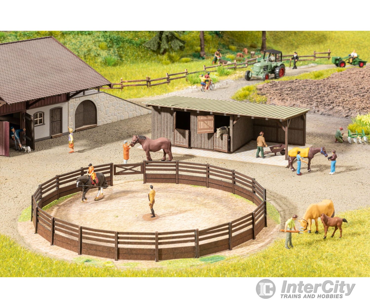 Noch 66717 HO micro-motion Riding Arena with horseboxes Structures