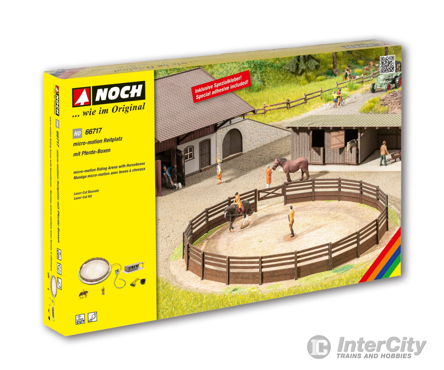 Noch 66717 HO micro-motion Riding Arena with horseboxes Structures