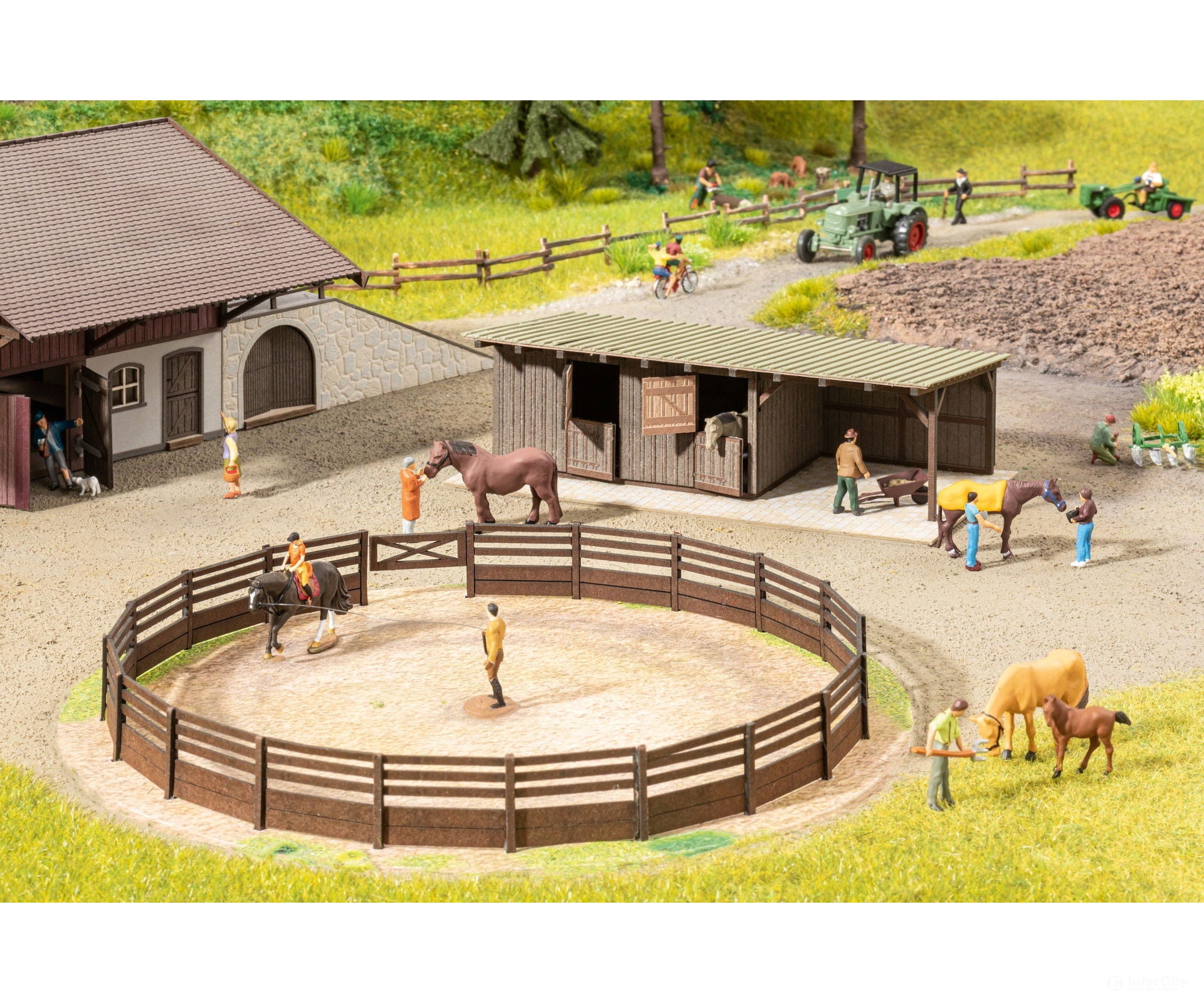 Noch 66717 HO micro-motion Riding Arena with horseboxes Structures