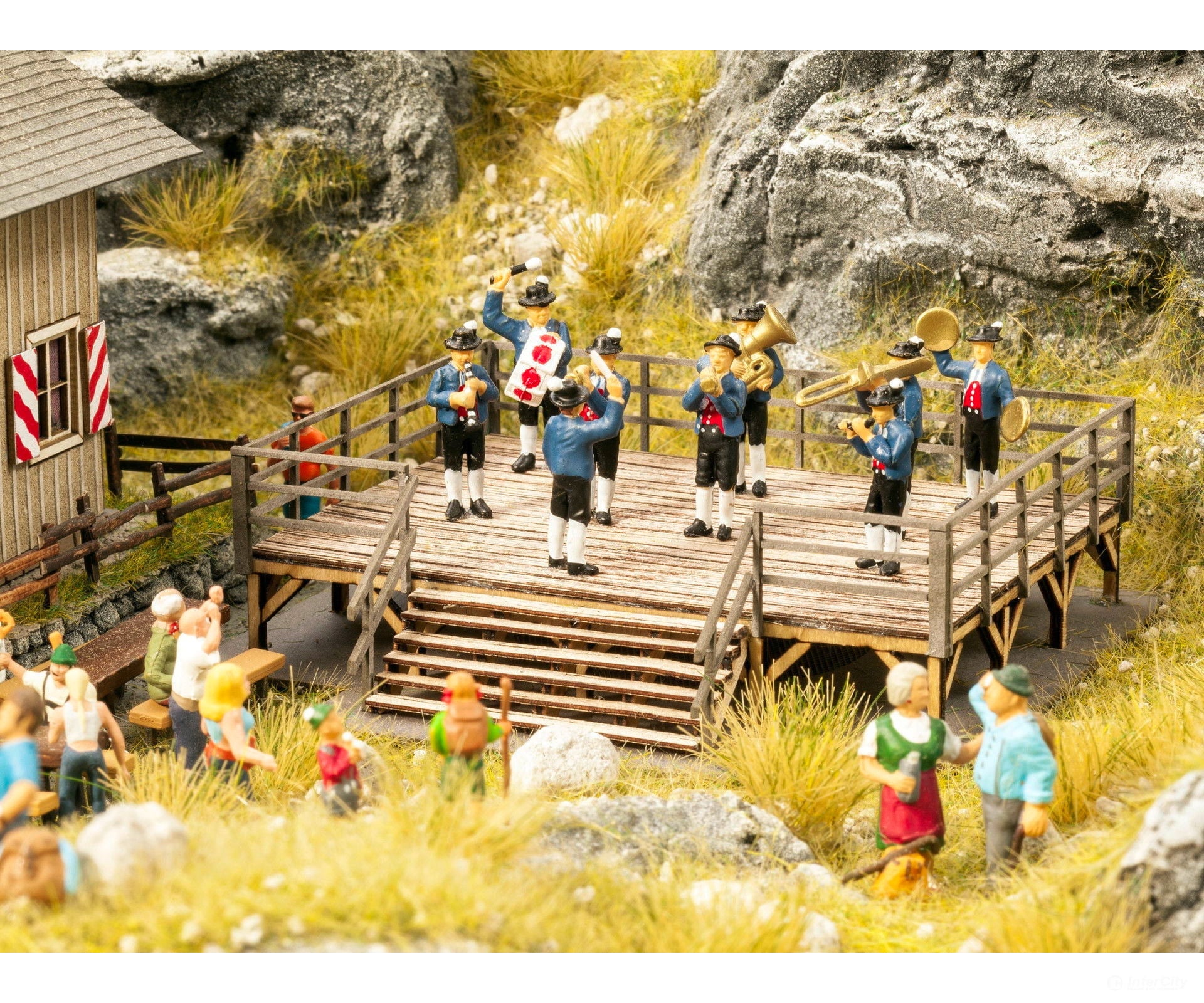 Noch 66826 HO Event Stage with micro-sound Brass Band Structures